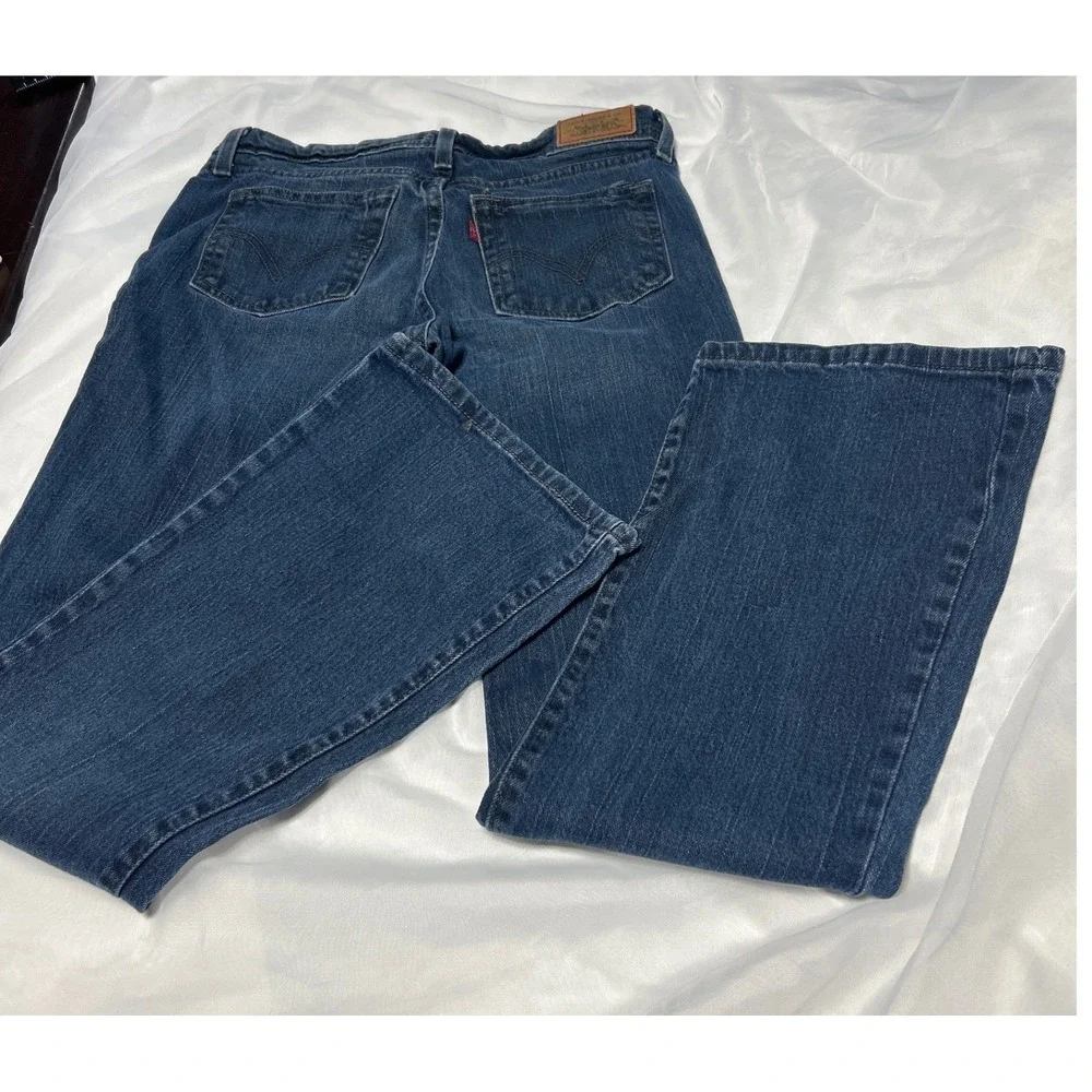 Levi's‎ Bootcut Jeans Women's Dark Wash Denim Low Rise Stretch Casual Size 5